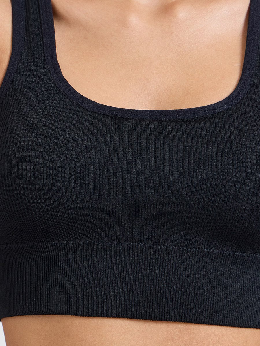 Pack of 2 - Rib Seamless Crop Top With Wide Underband