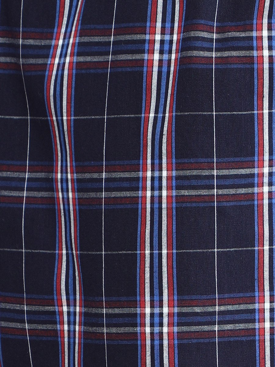 Men Solid Cotton T-Shirt and Checked Pyjama Set