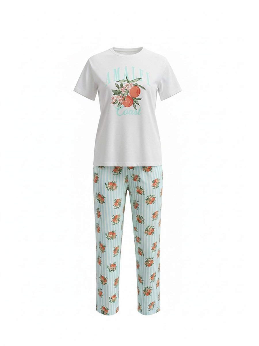 Women's Graphic Short Sleeve Pyjama Set