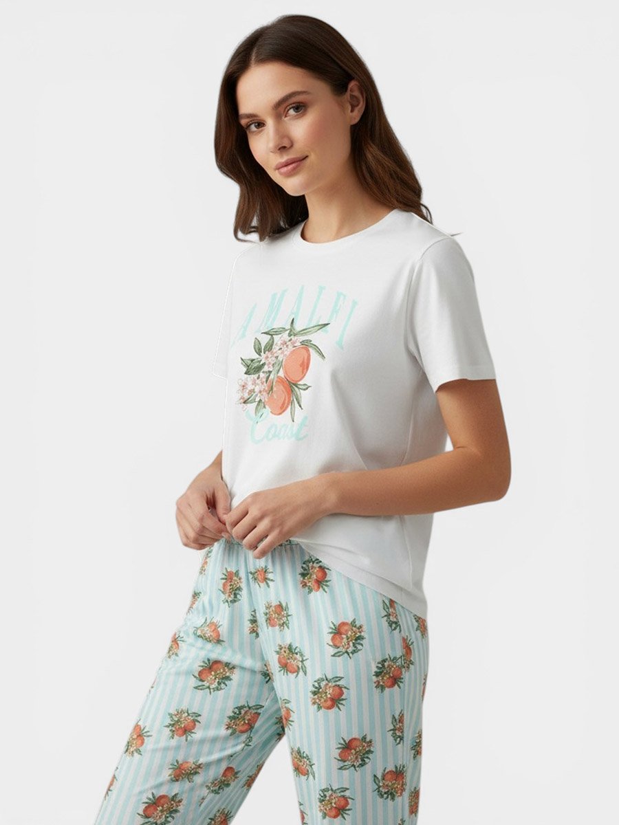 Women's Graphic Short Sleeve Pyjama Set