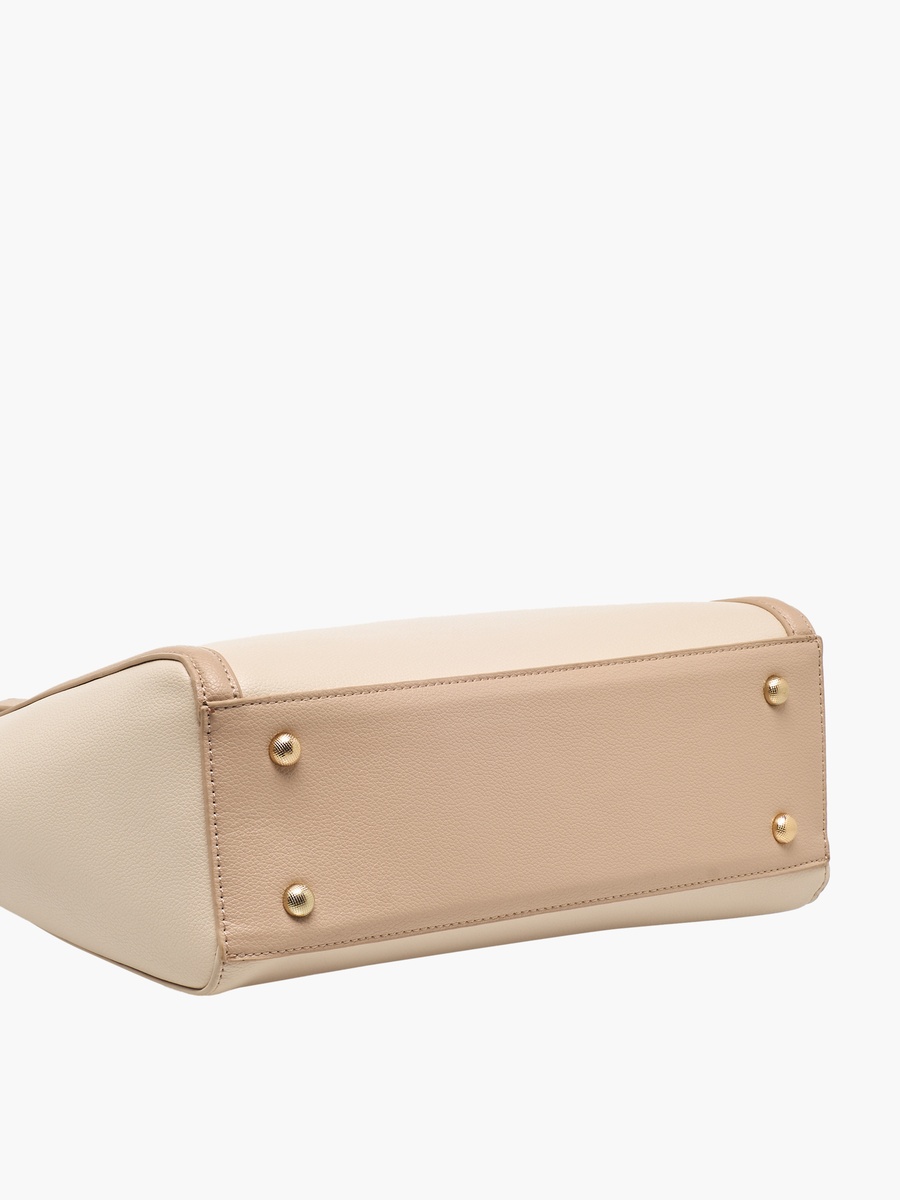 Textured Tote Bag with Detachable Strap
