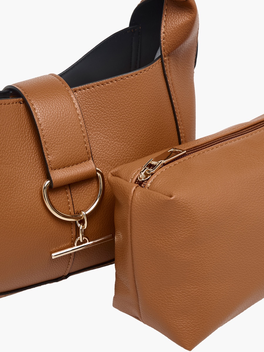 Tom Textured Hobo Bag with Pouch