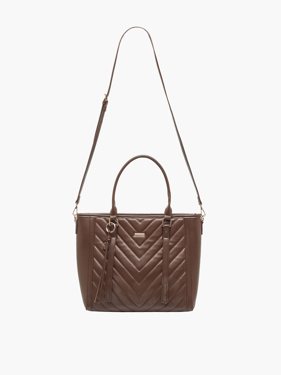 Quilted Tote Bag with Detachable Strap