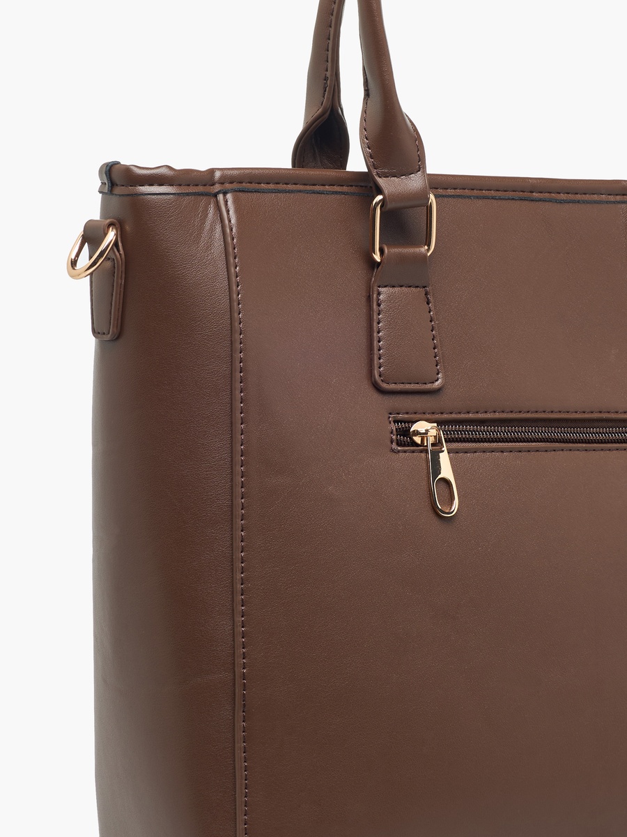 Quilted Tote Bag with Detachable Strap