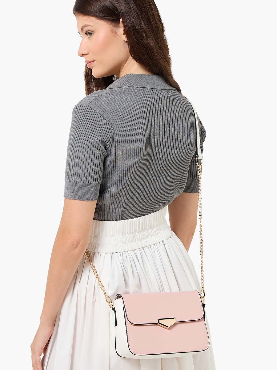 Printed Crossbody Bag with Detachable Pouch