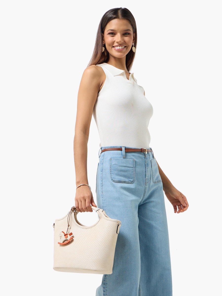 Tom Textured Handbag with Rocking Horse Charm