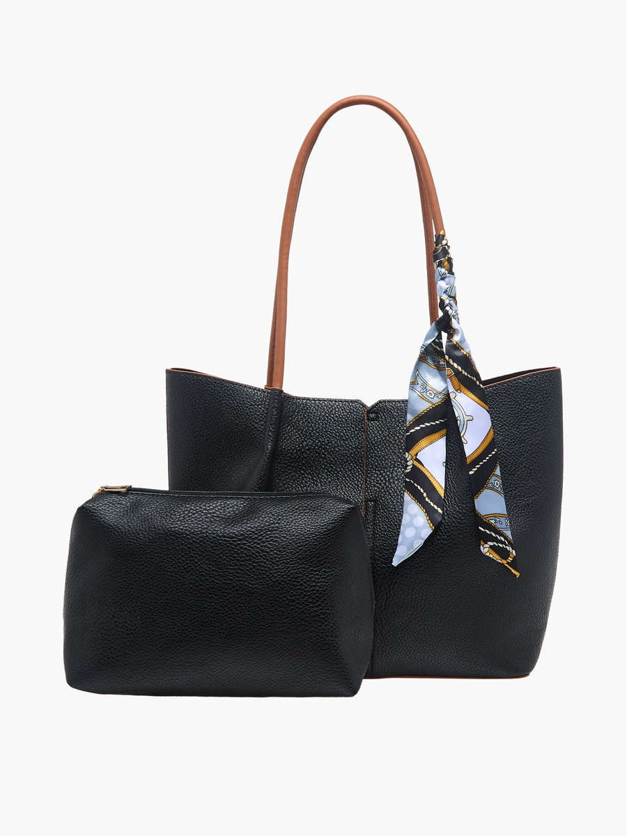 Tom Scarf Accent Tote Bag with Pouch