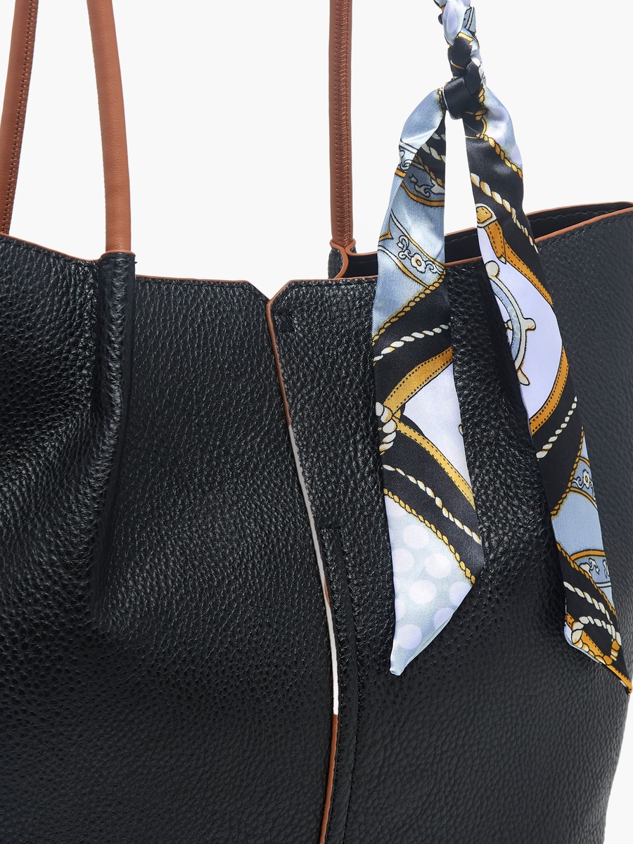 Tom Scarf Accent Tote Bag with Pouch