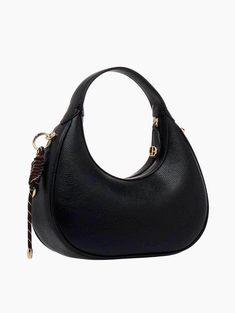 Solid Baguette Bag with Coin Purse