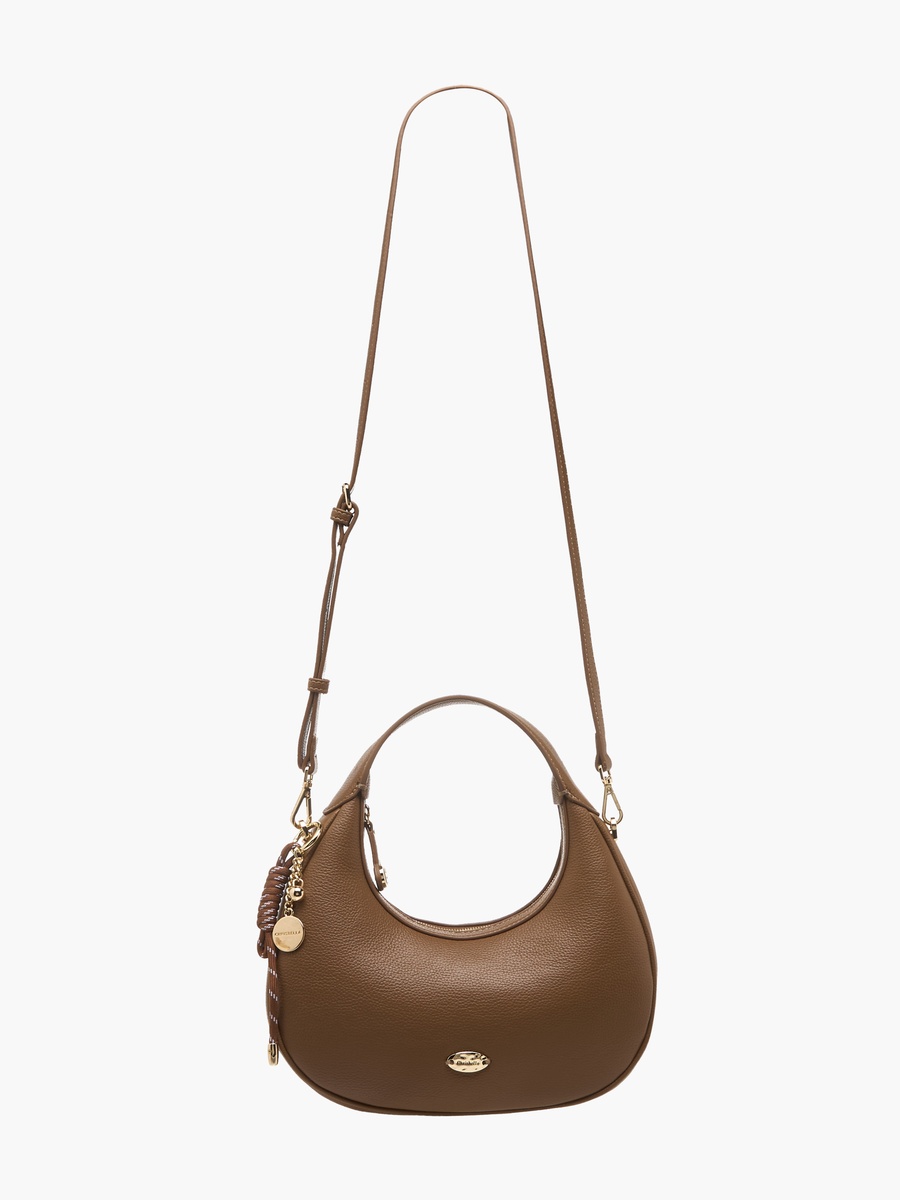 Solid Baguette Bag with Coin Purse