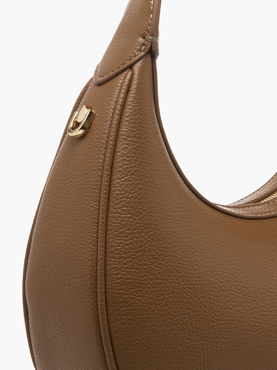 Solid Baguette Bag with Coin Purse