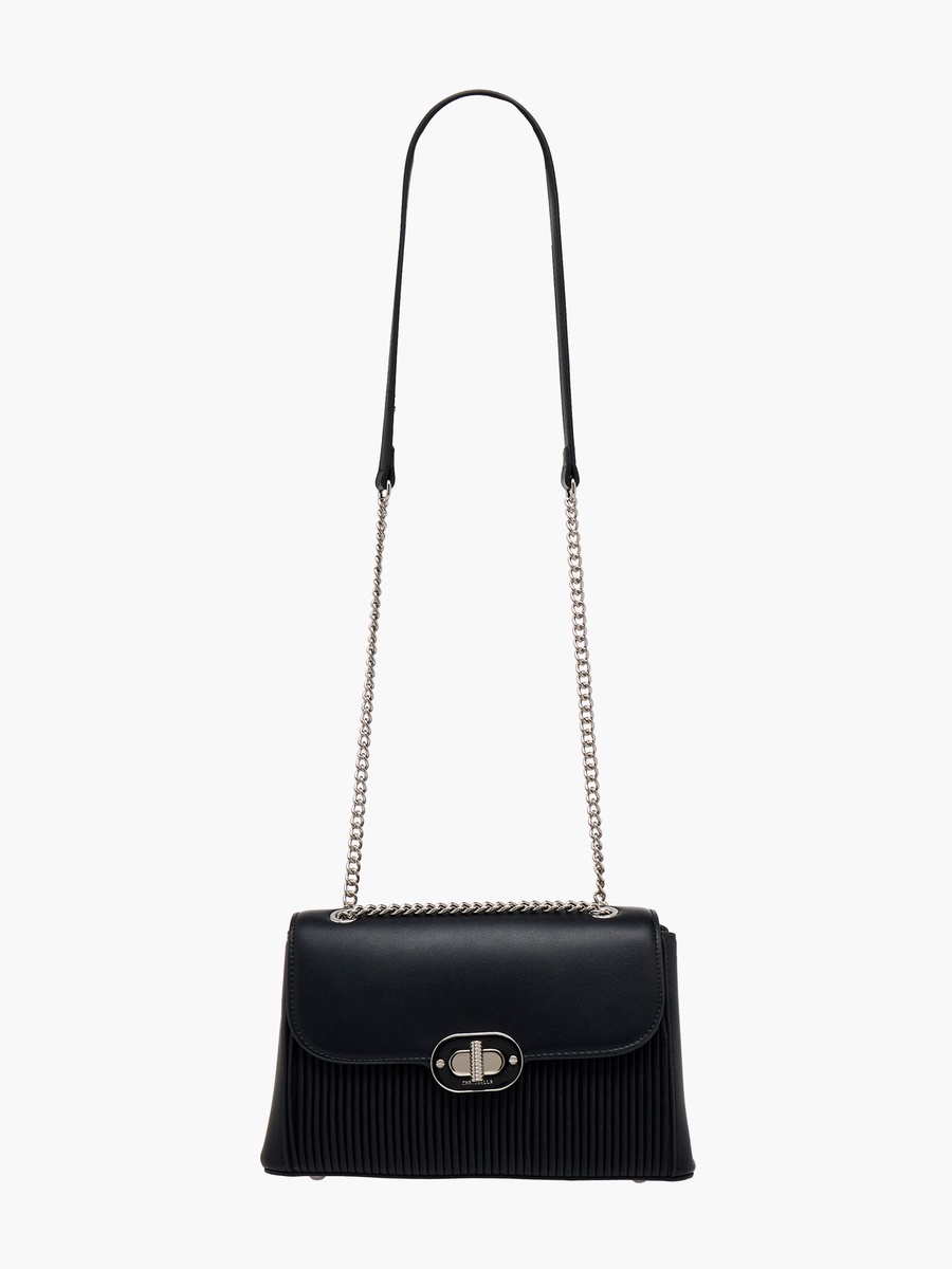 Ribbed Crossbody Bag with Coin Purse