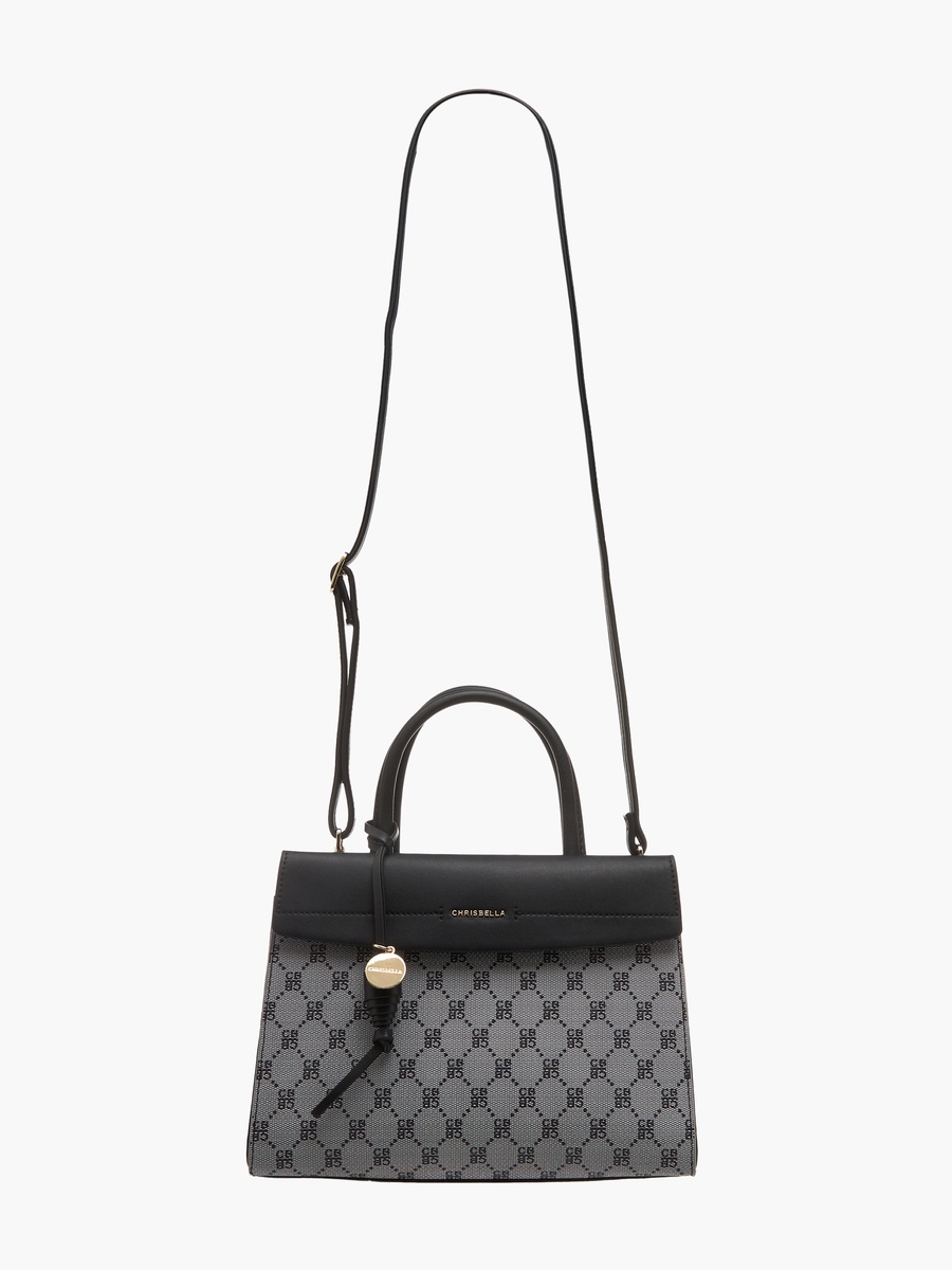 Monogram Print Crossbody Bag with Coin Pouch