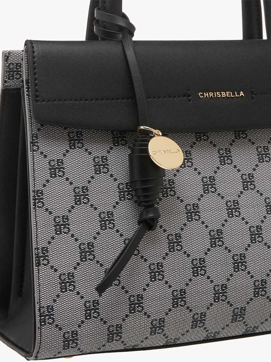 Monogram Print Crossbody Bag with Coin Pouch