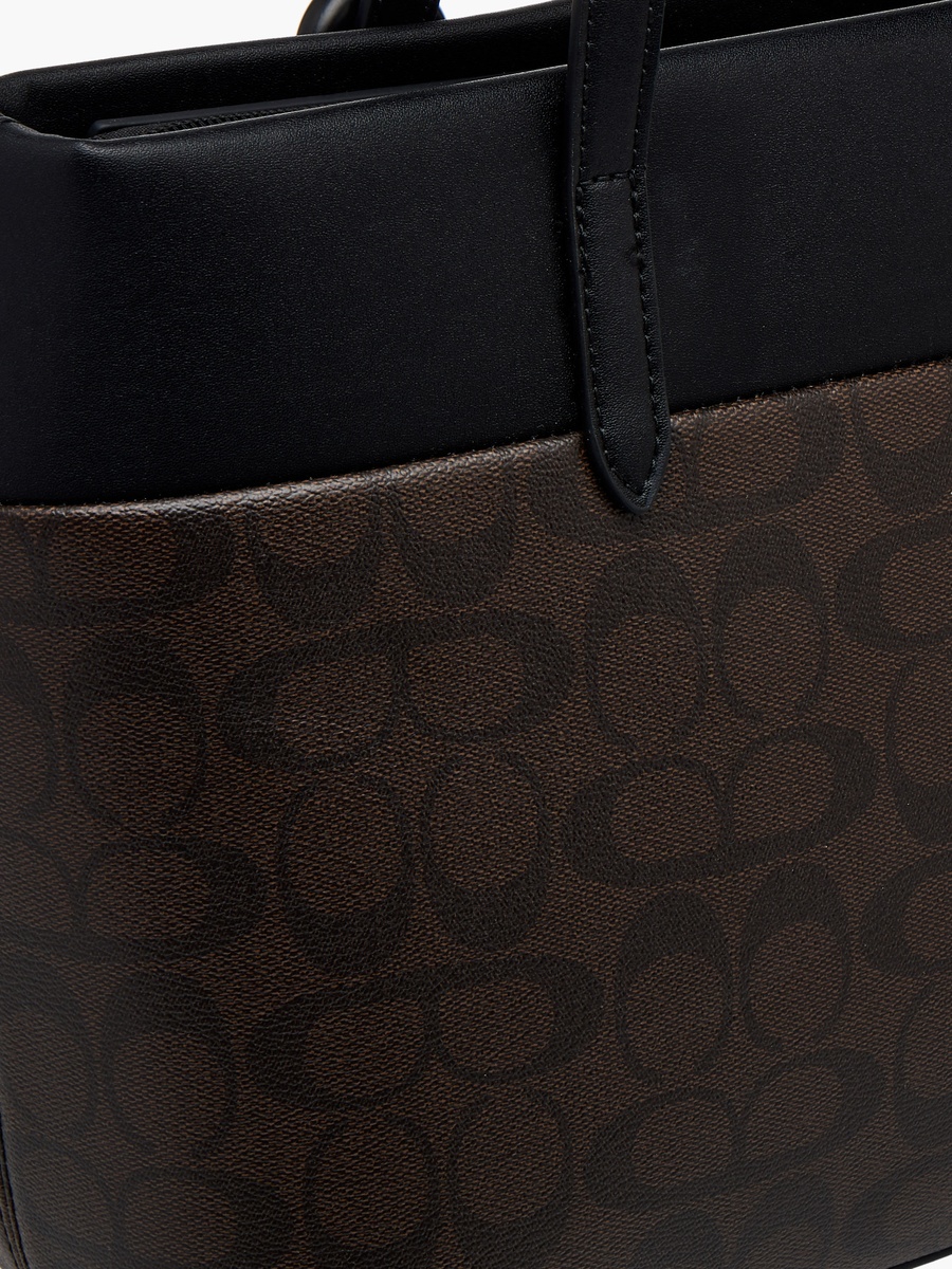 Monogram Print Tote Bag with Crossbody Bag