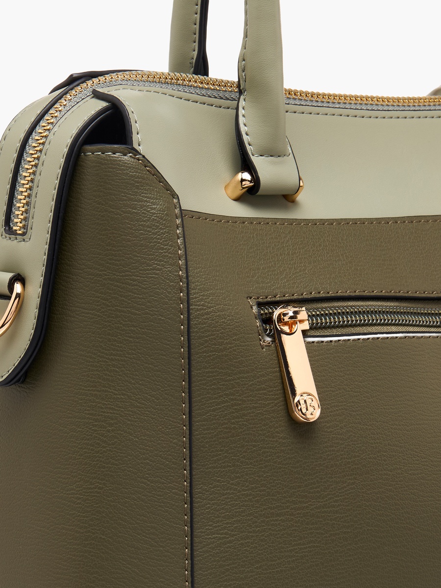Scarf Accent Tote Bag with Detachable Strap