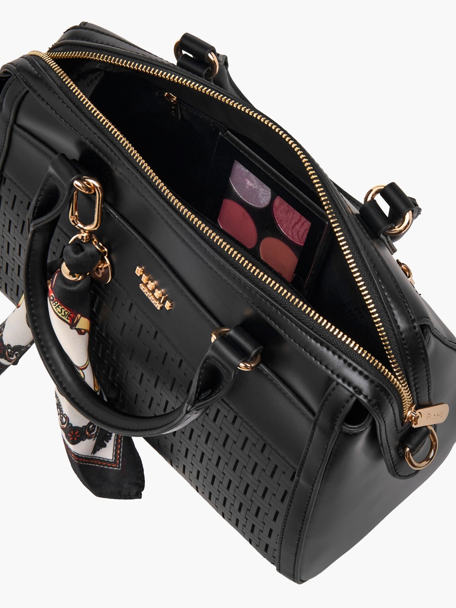 Scarf Detail Tote Bag with Detachable Strap