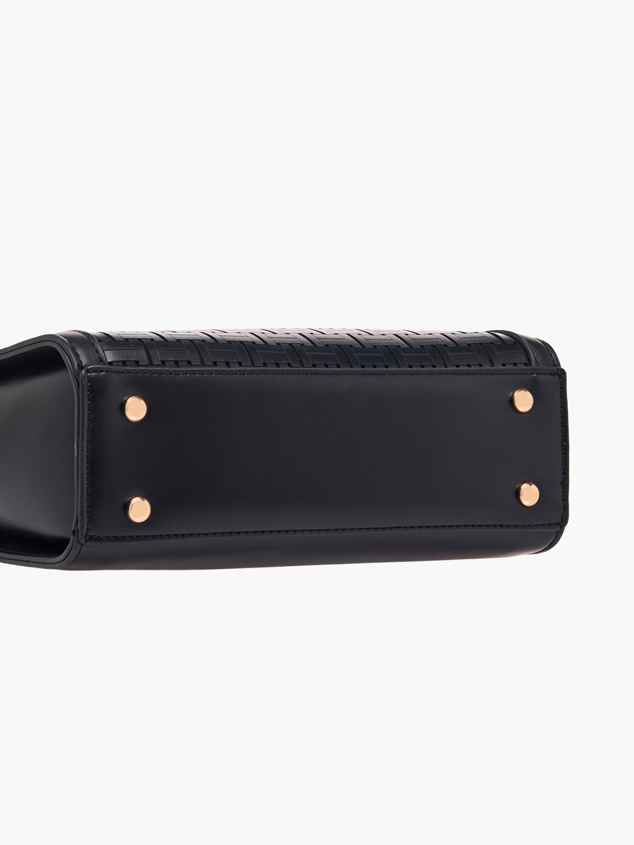 Scarf Accent Crossbody Bag with Detachable Strap