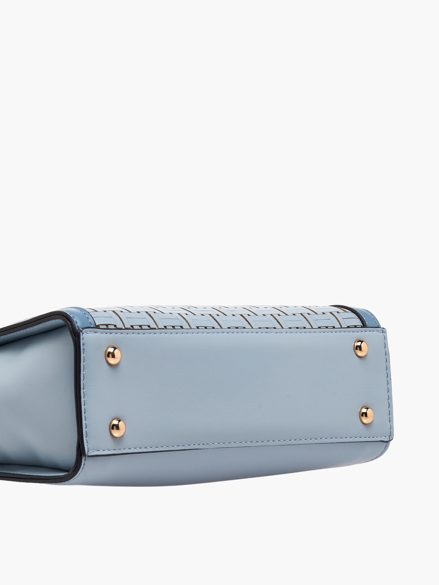 Scarf Accent Crossbody Bag with Detachable Strap