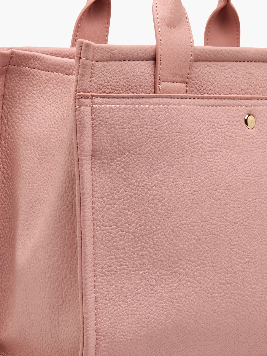Logo Embossed Tote Bag with Detachable Strap