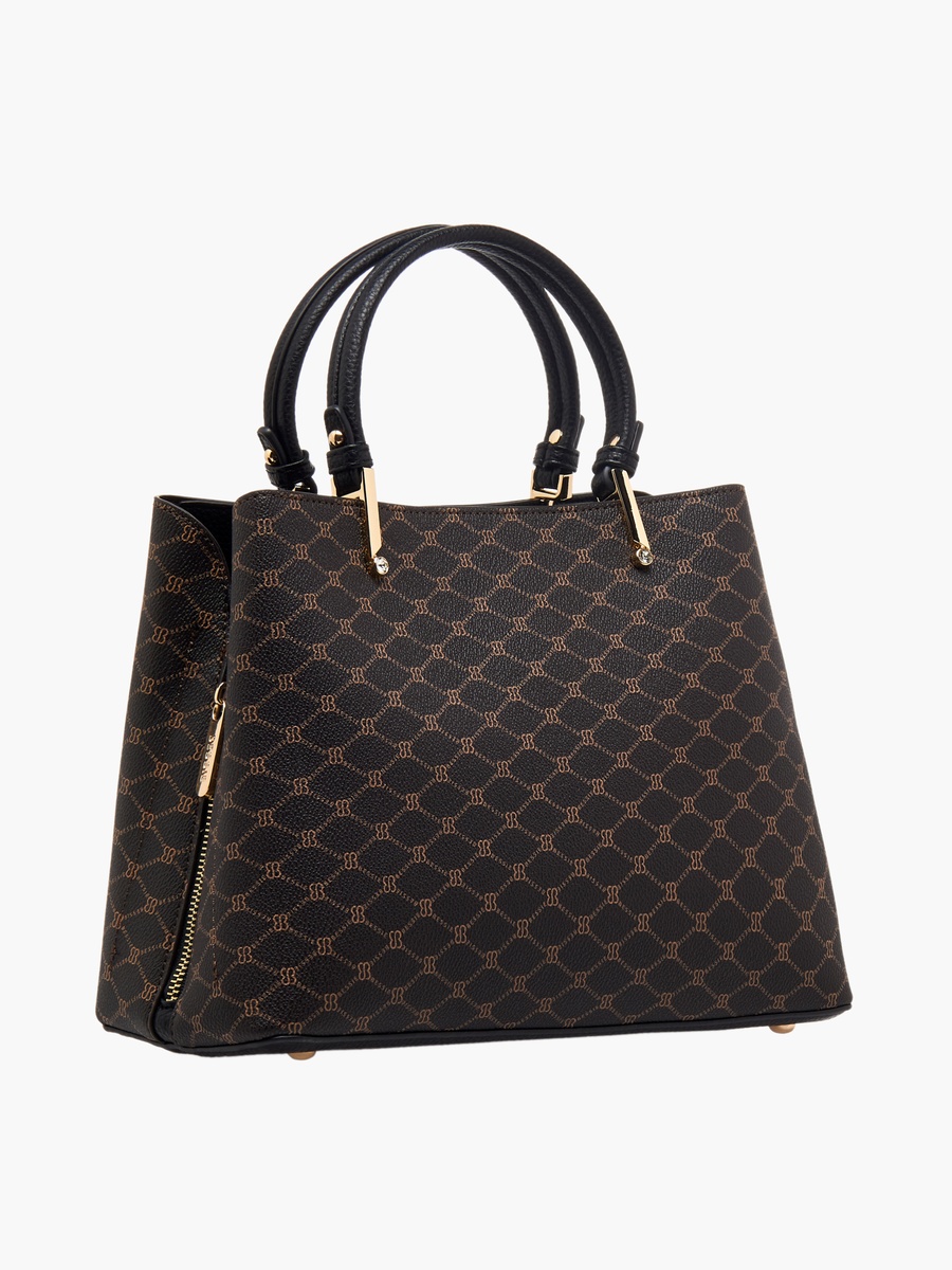 Checked Crossbody Bag with Detachable Strap