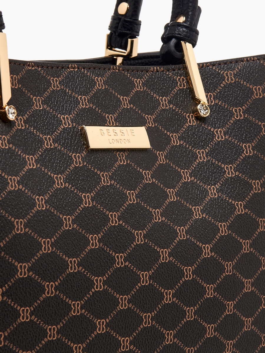 Checked Crossbody Bag with Detachable Strap
