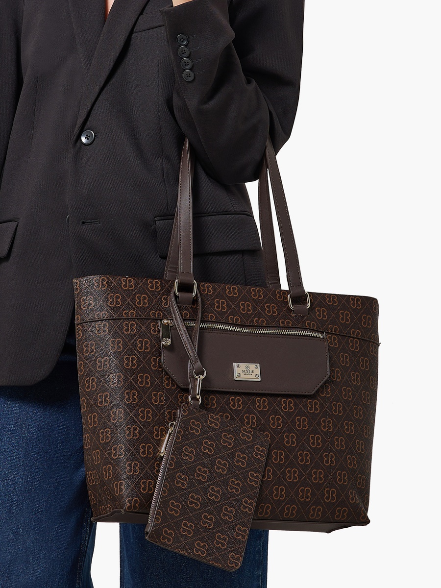 Checked Crossbody Bag with Detachable Strap