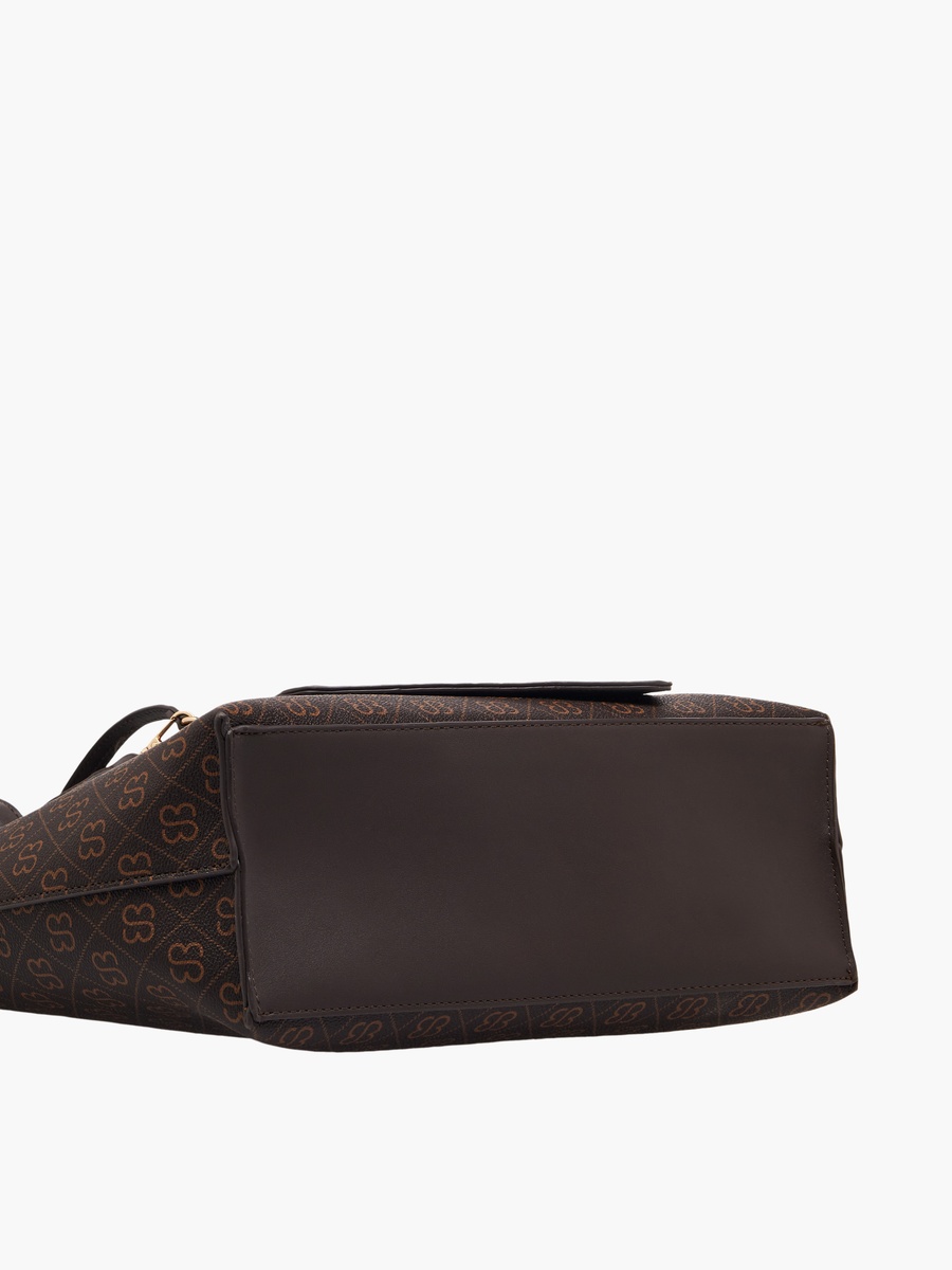 Checked Crossbody Bag with Detachable Strap