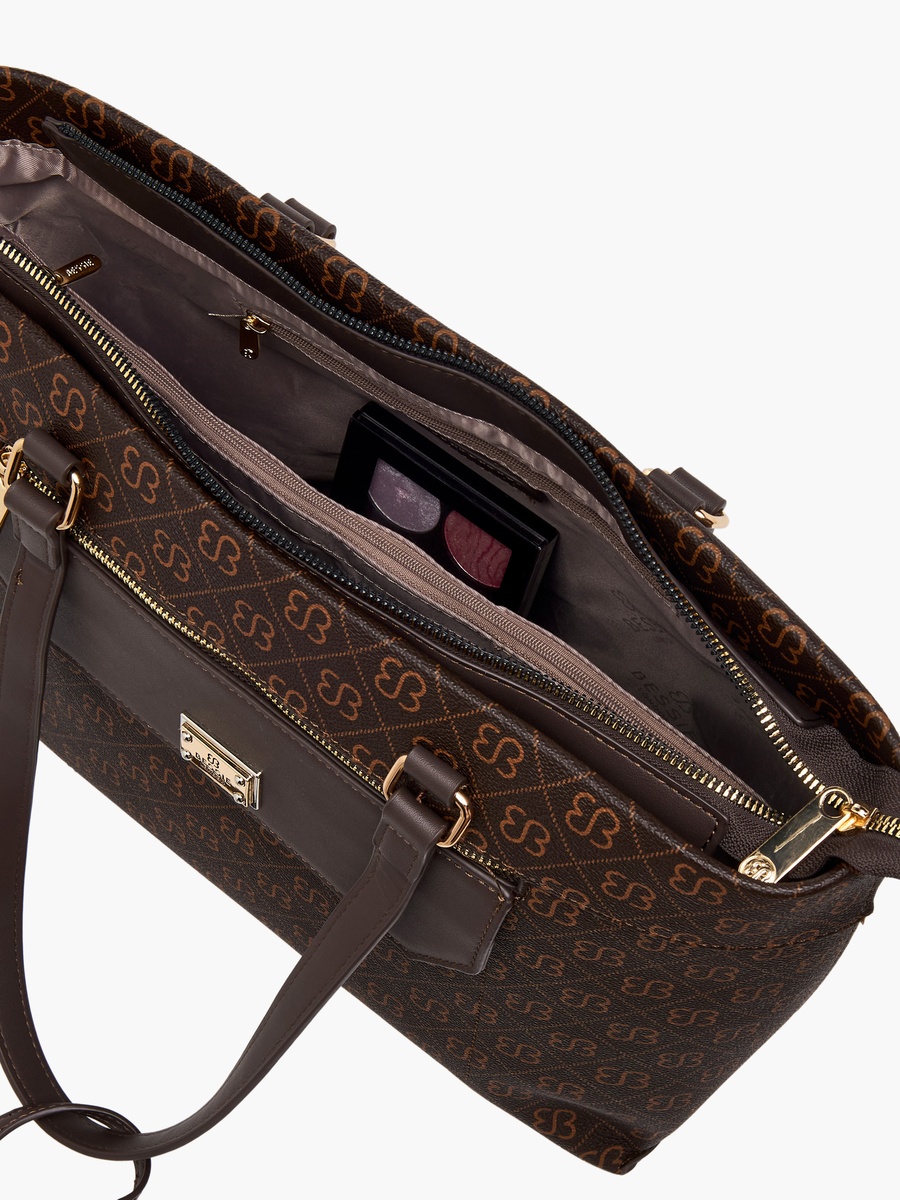 Checked Crossbody Bag with Detachable Strap