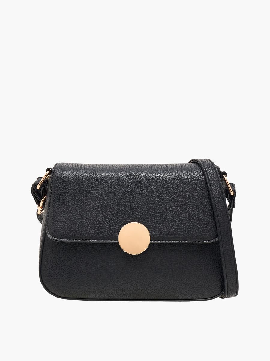 Textured Crossbody Bag with Detachable Strap