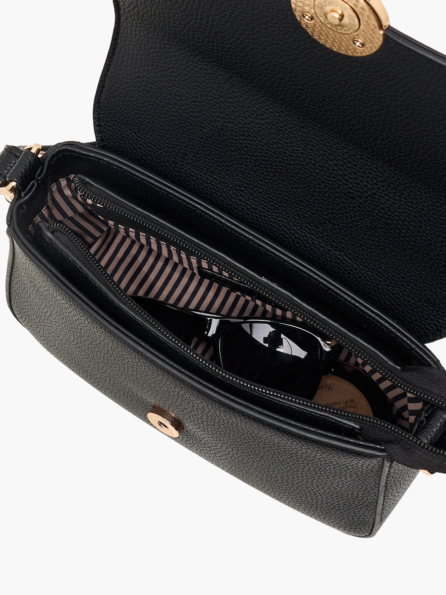 Textured Crossbody Bag with Detachable Strap