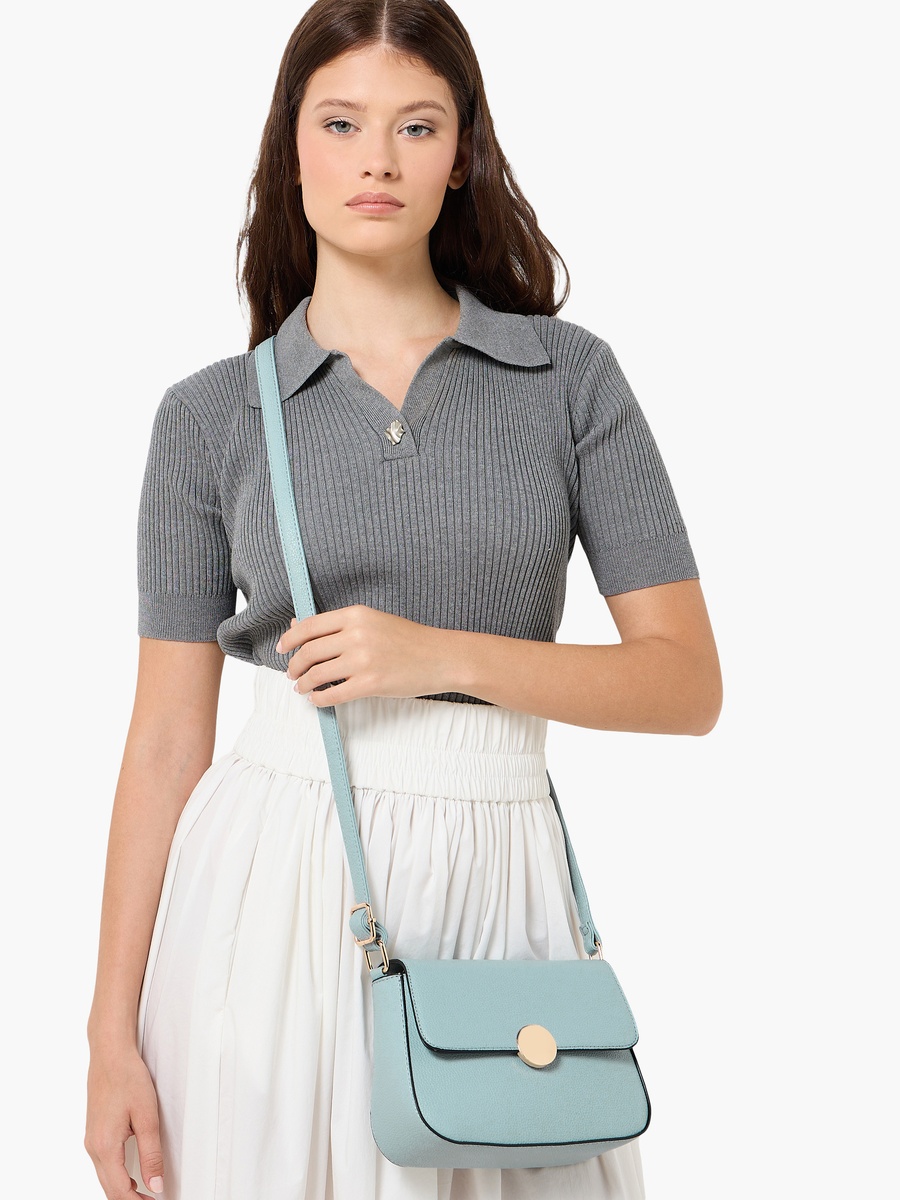 Textured Crossbody Bag with Detachable Strap