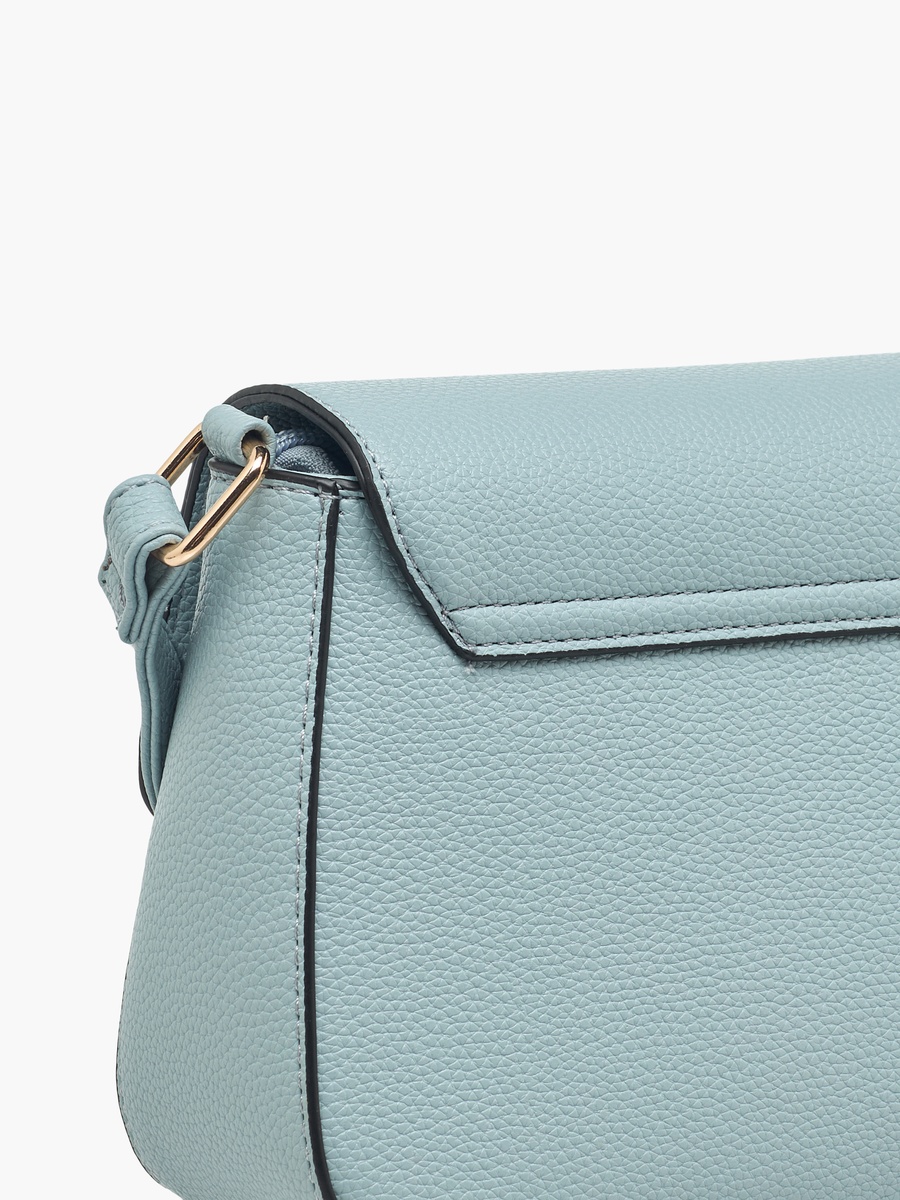 Textured Crossbody Bag with Detachable Strap