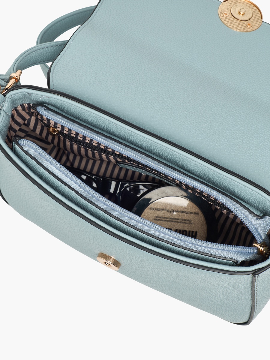 Textured Crossbody Bag with Detachable Strap