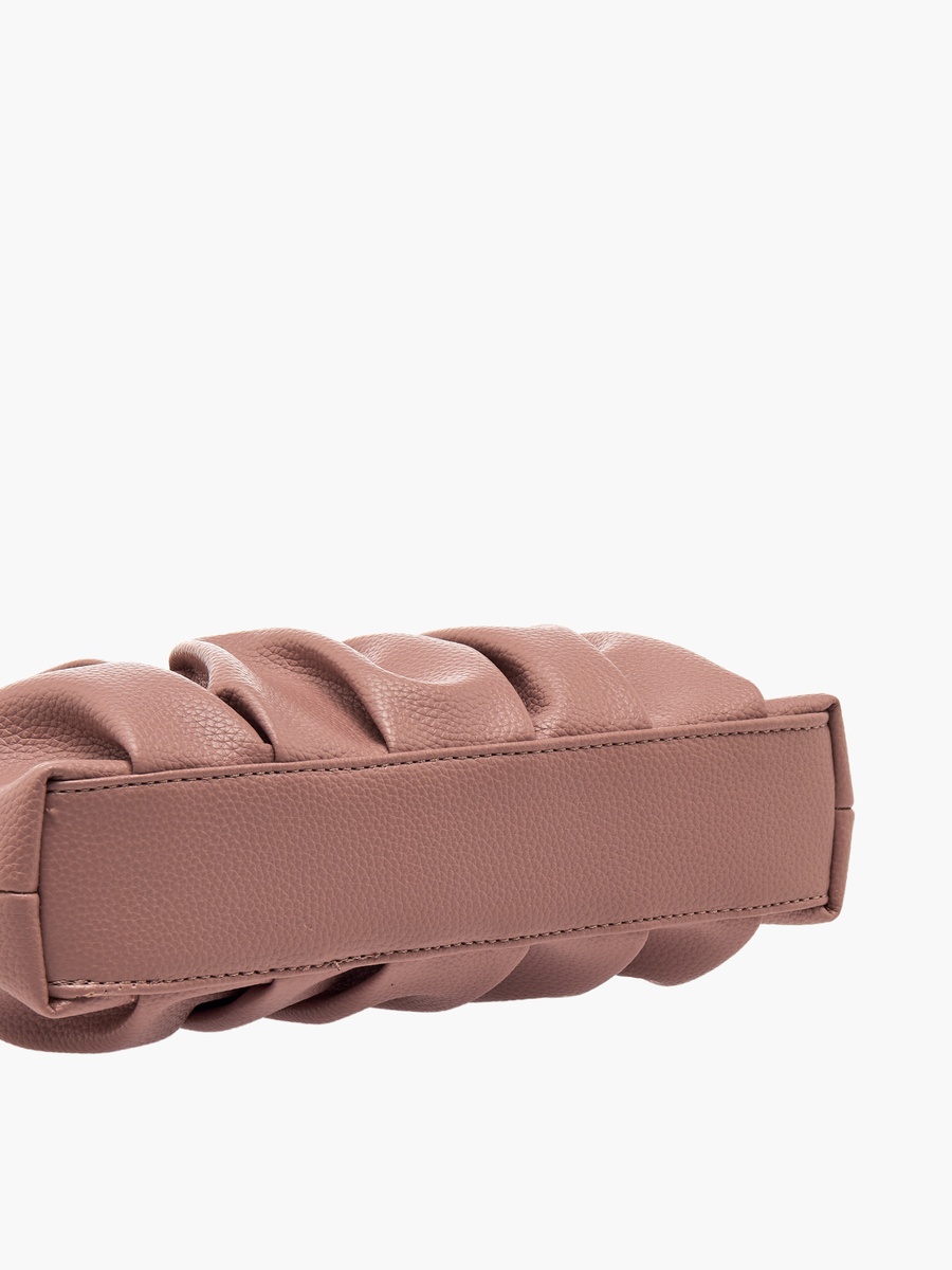 Ruched Detail Crossbody Bag with Detachable Strap