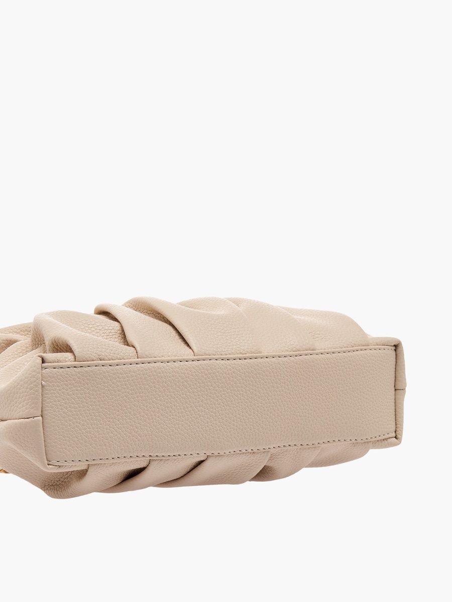 Ruched Detail Crossbody Bag with Detachable Strap