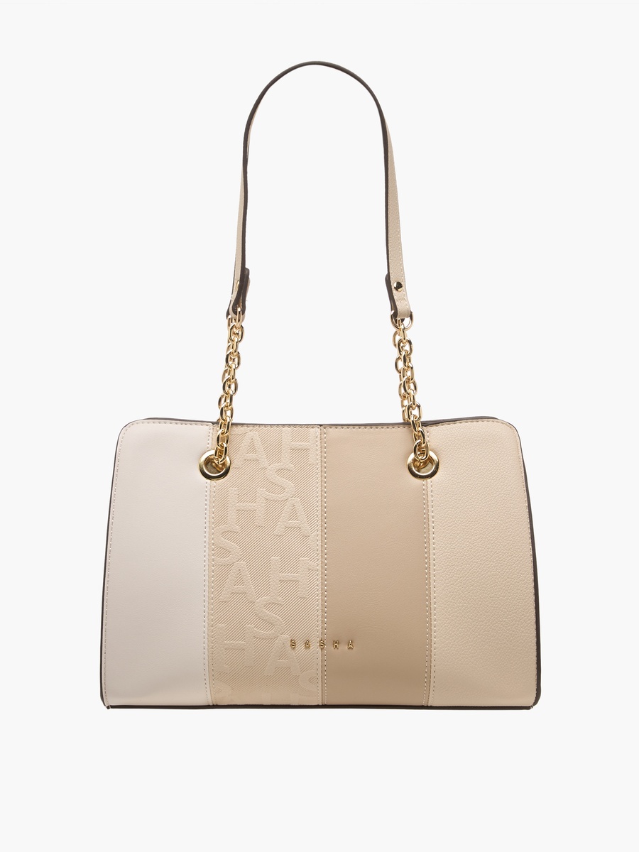 Kod 2-Piece Textured Tote Bag Set with Zip Closure