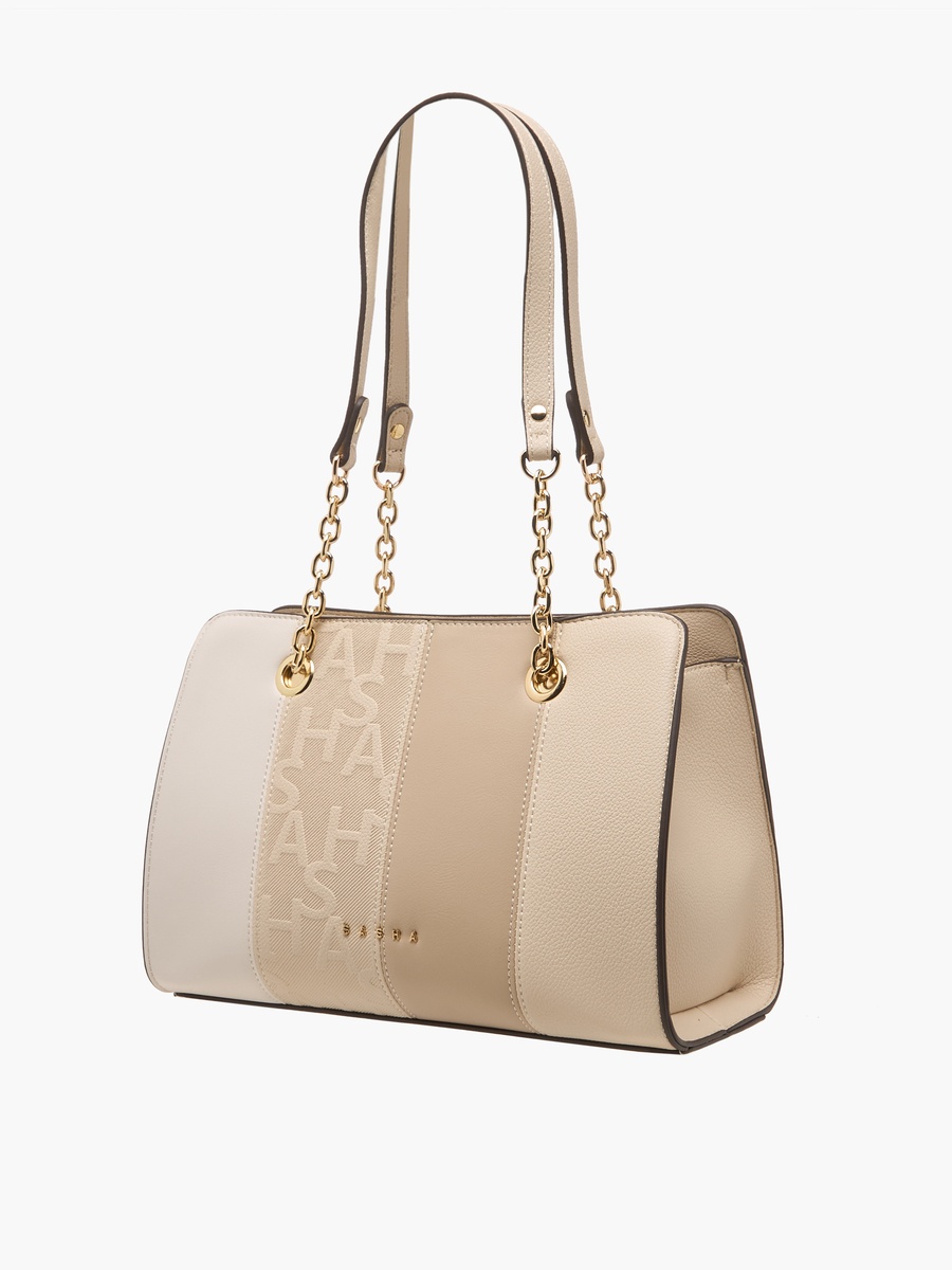 Kod 2-Piece Textured Tote Bag Set with Zip Closure