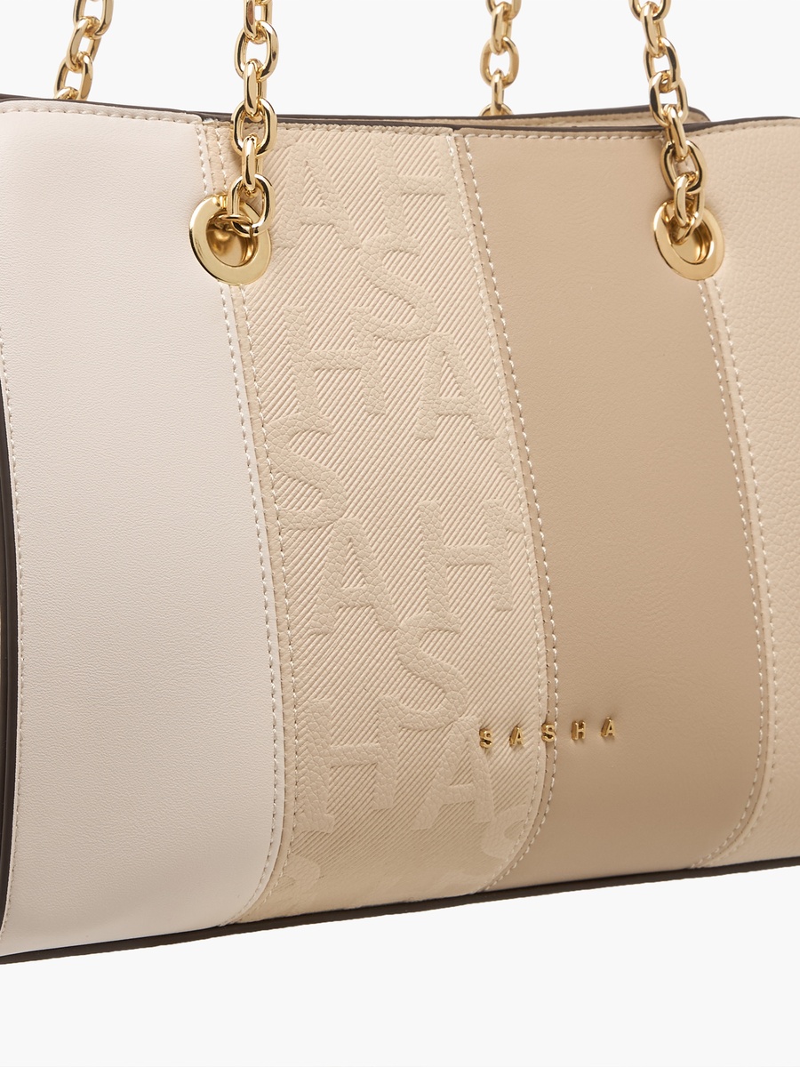 Kod 2-Piece Textured Tote Bag Set with Zip Closure