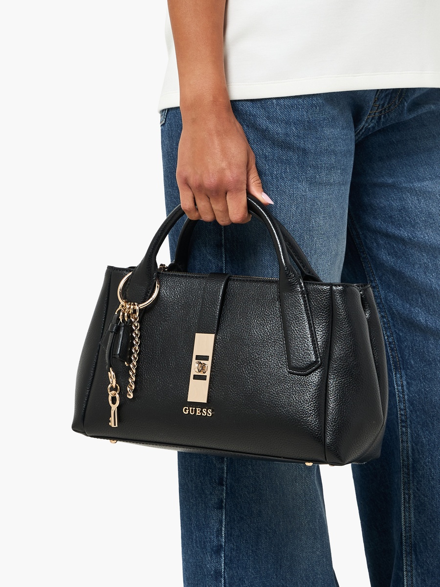 Brooke Textured Satchel Bag with Detachable Strap