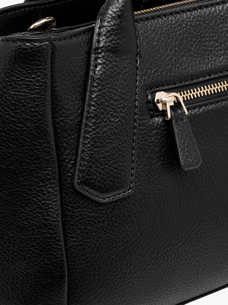 Brooke Textured Satchel Bag with Detachable Strap