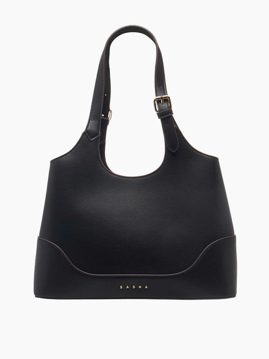 Kod Solid Hobo Bag with Dual Handles