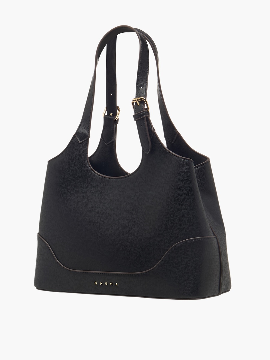 Kod Solid Hobo Bag with Dual Handles