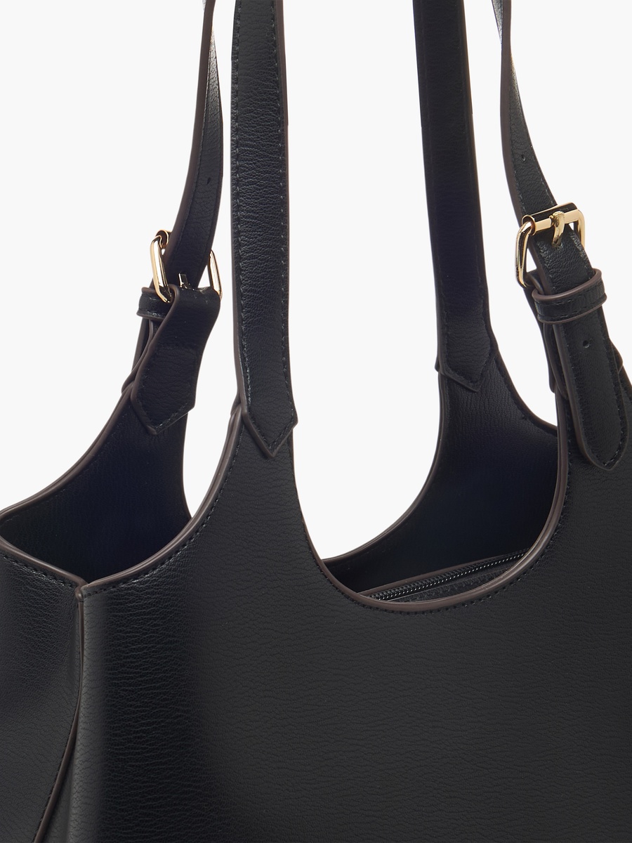 Kod Solid Hobo Bag with Dual Handles