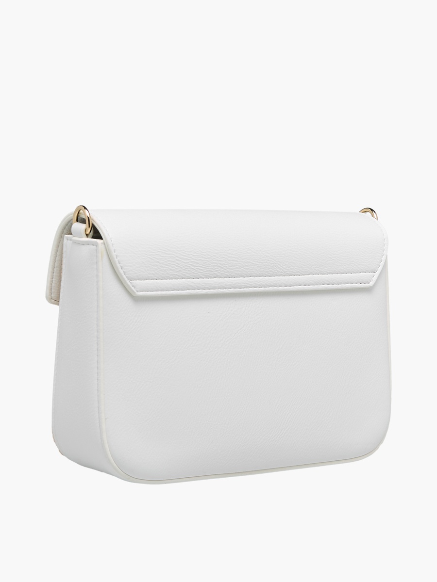 Weave Textured Crossbody Bag with Chain Strap