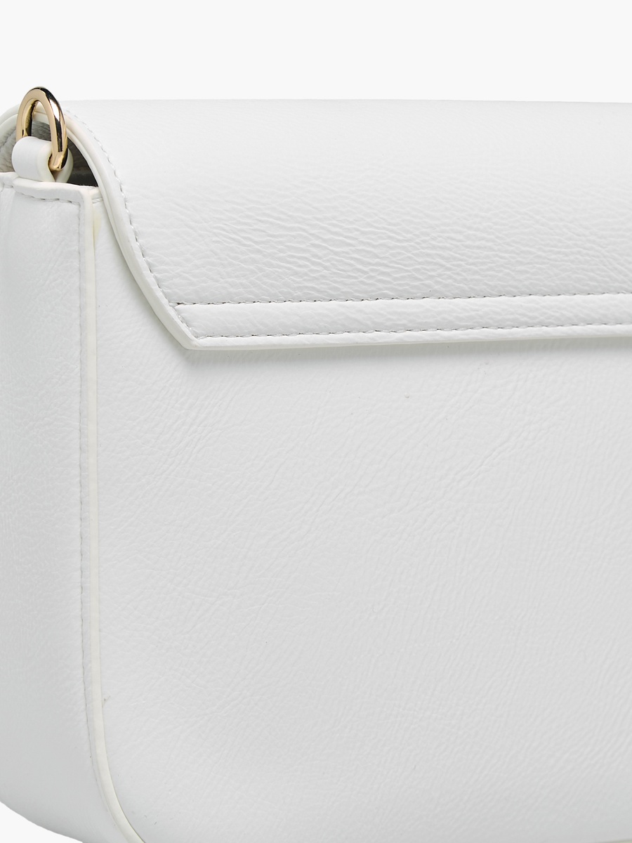 Weave Textured Crossbody Bag with Chain Strap