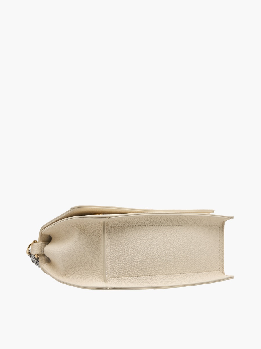 Kod Charm Detail Crossbody Bag with Detachable Strap