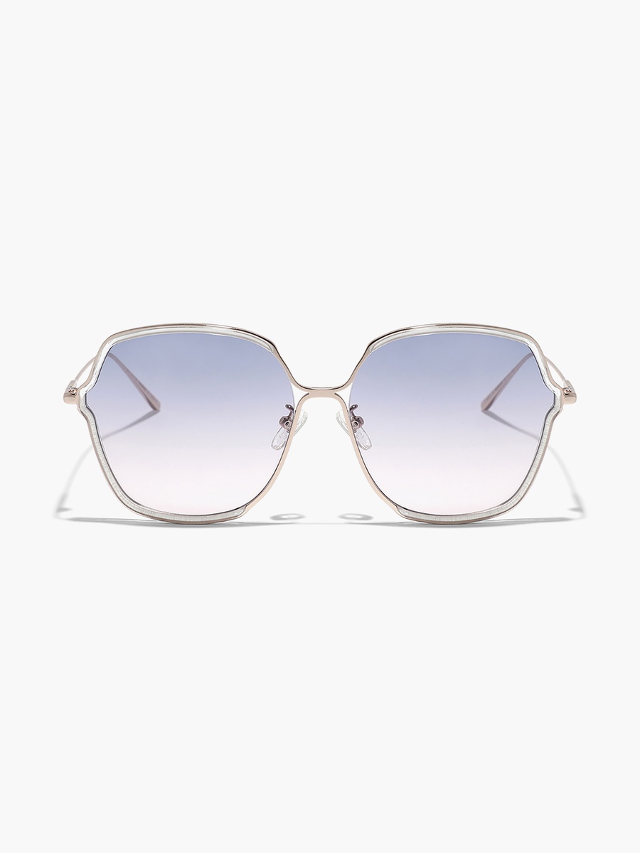 CLASS ACT  Blue Lens 61 mm Oversized Sunglasses