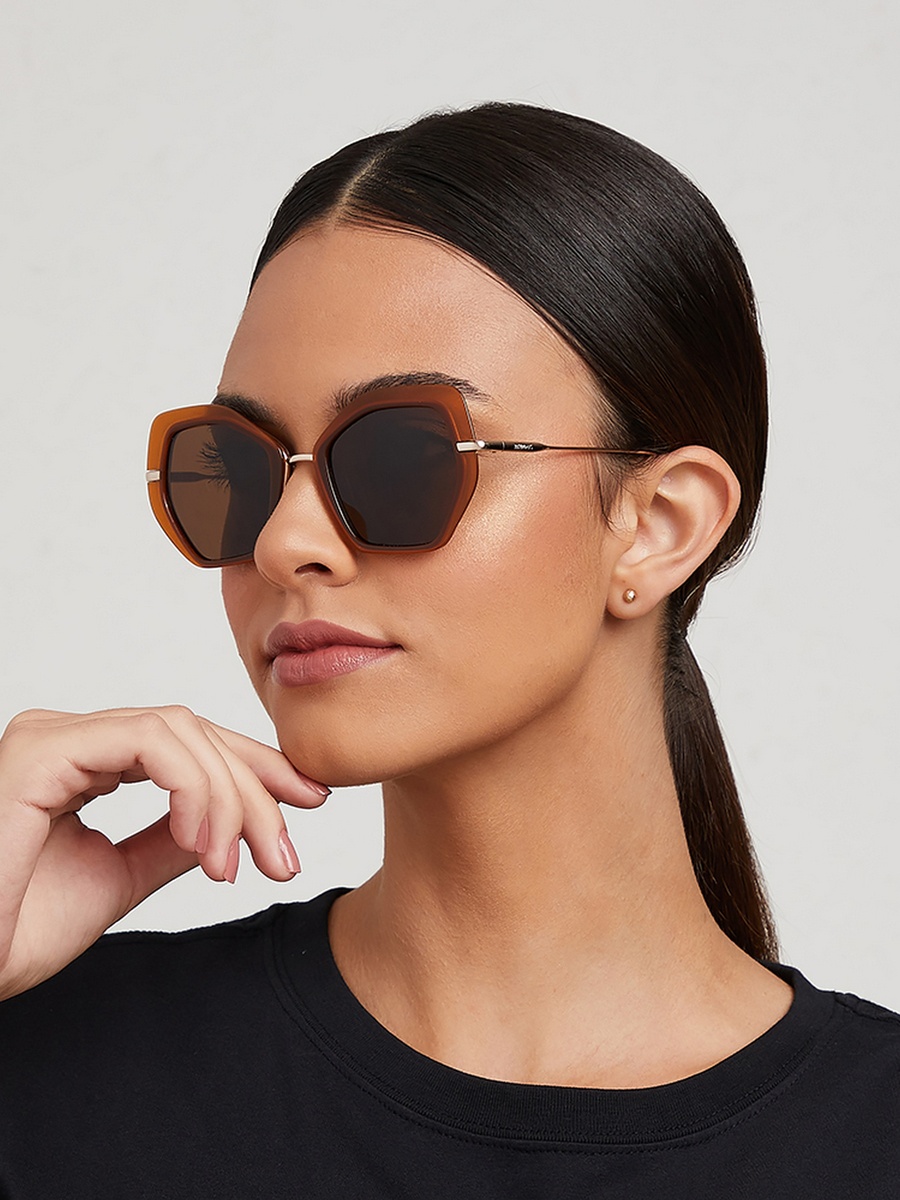 SHOOK  Brown Lens 48 mm Cat Eye Sunglasses