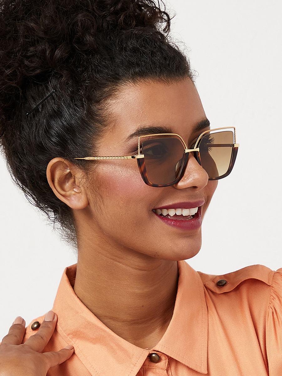 BOUGIE  Brown Lens 54 mm Cat Eye Sunglasses